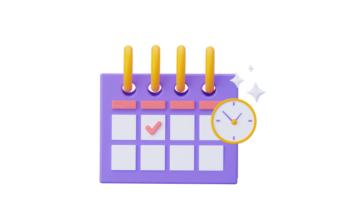 Calendar Deadline  3D Icon