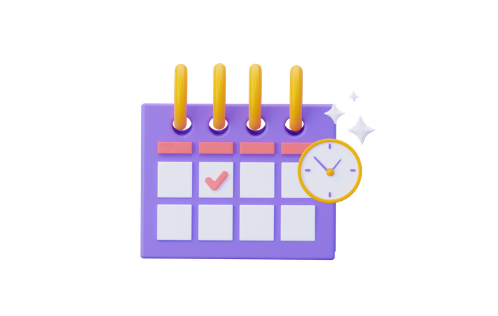 Calendar Deadline  3D Icon