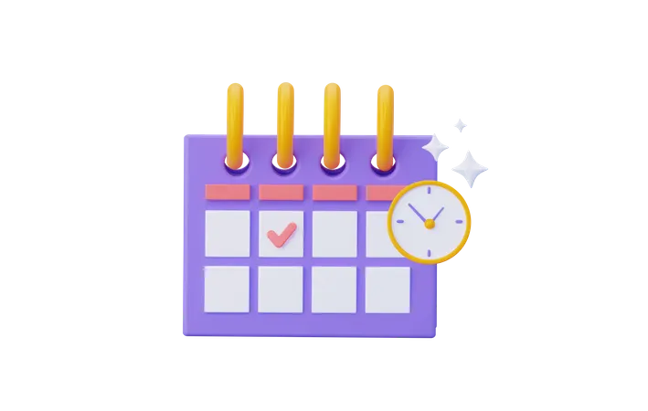 Calendar Deadline  3D Icon