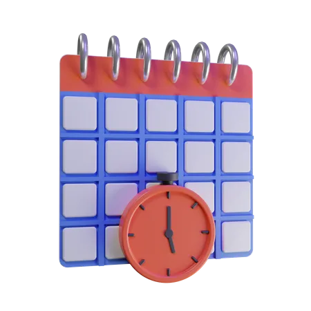 Calendar Deadline  3D Illustration