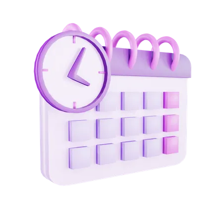 Calendar Deadline 3D Illustration