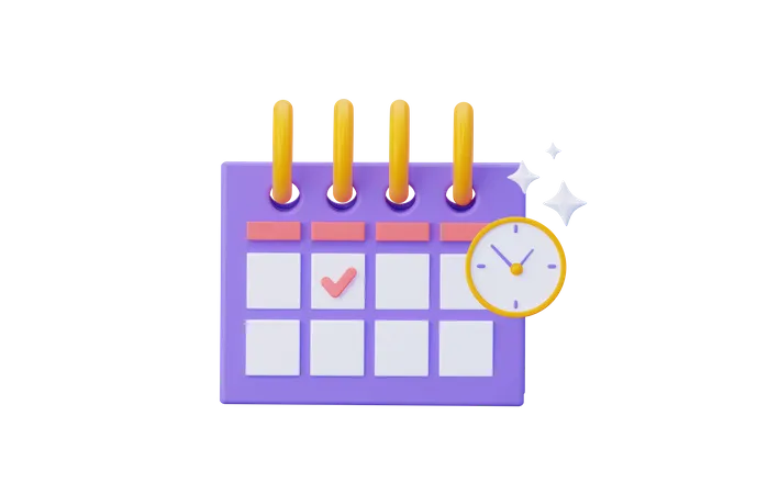 Calendar Deadline 3D Icon