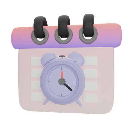 Calendar Determine The Deadline Schedule  3D Icon