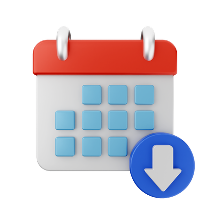 Calendar Download  3D Icon
