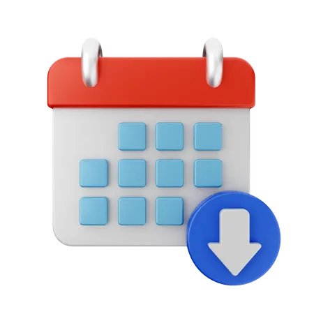 Calendar Download  3D Icon