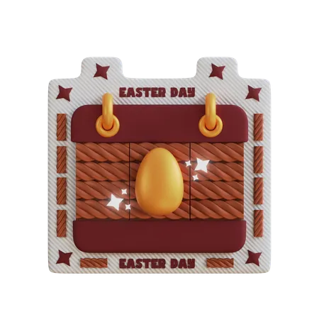 Calendar Easter Egg  3D Sticker