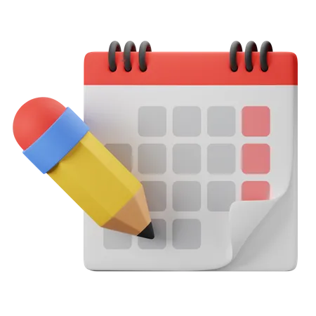 Calendar Edit  3D Icon