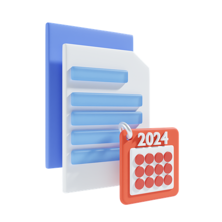 Calendar file  3D Icon