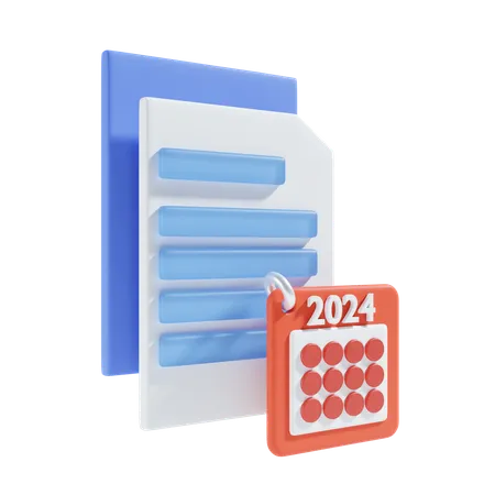 Calendar File Icon 3D Icon