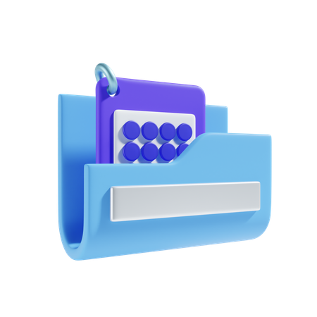 Calendar file  3D Icon