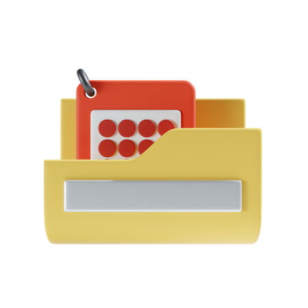Calendar folder  3D Icon