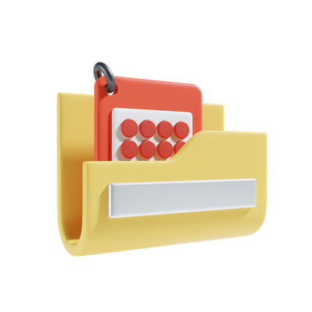 Calendar folder  3D Icon