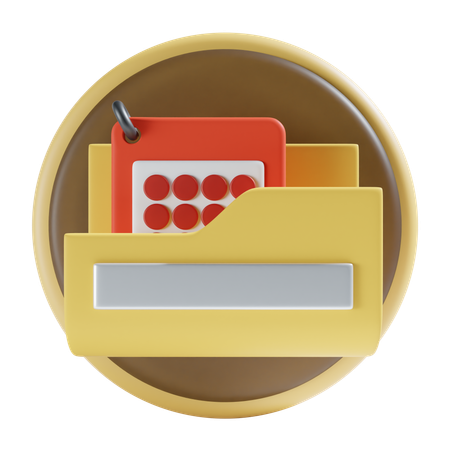 Calendar folder  3D Icon