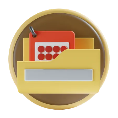 Calendar folder  3D Icon