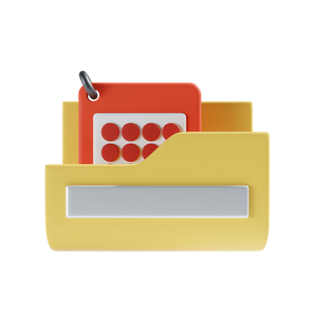 Calendar folder  3D Icon