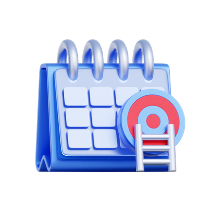 Calendar Goal Achievement  3D Icon