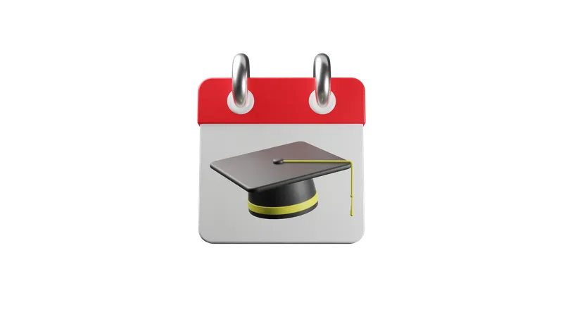 Calendar Graduation  3D Icon