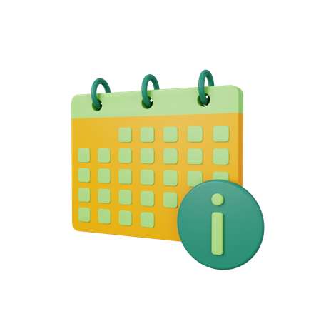 Calendar Info  3D Icon