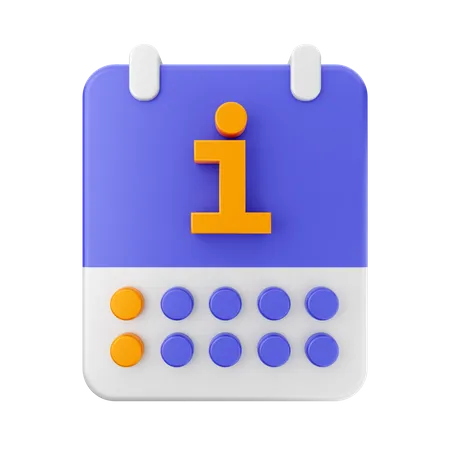 Calendar Info  3D Icon