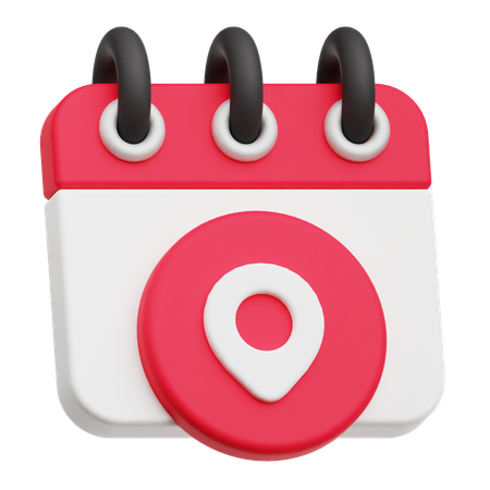 Calendar Location  3D Icon