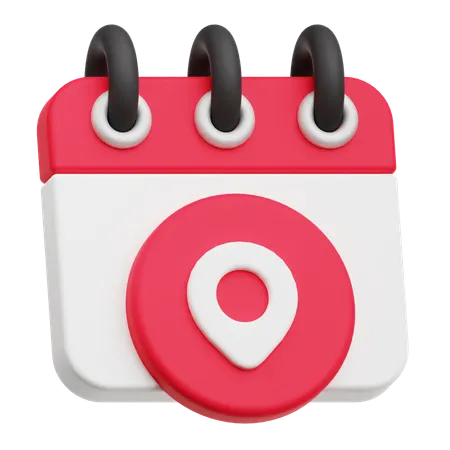 Calendar Location  3D Icon