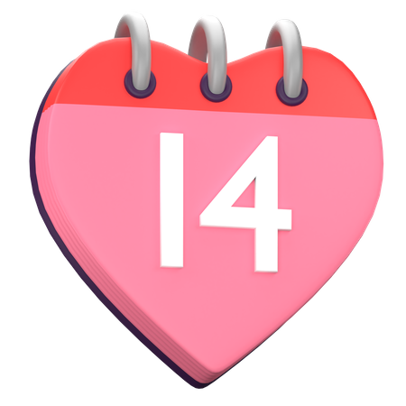 Calendar Love  3D Icon