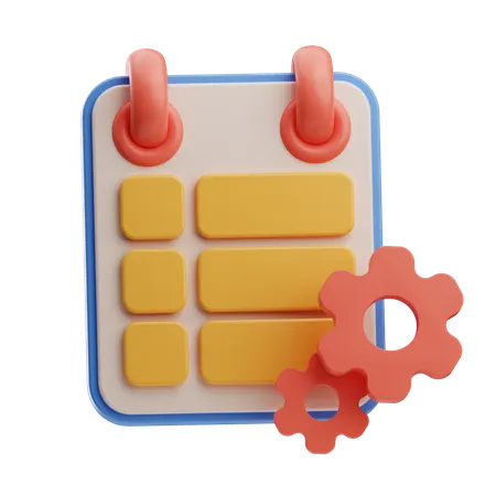 Calendar Management  3D Icon