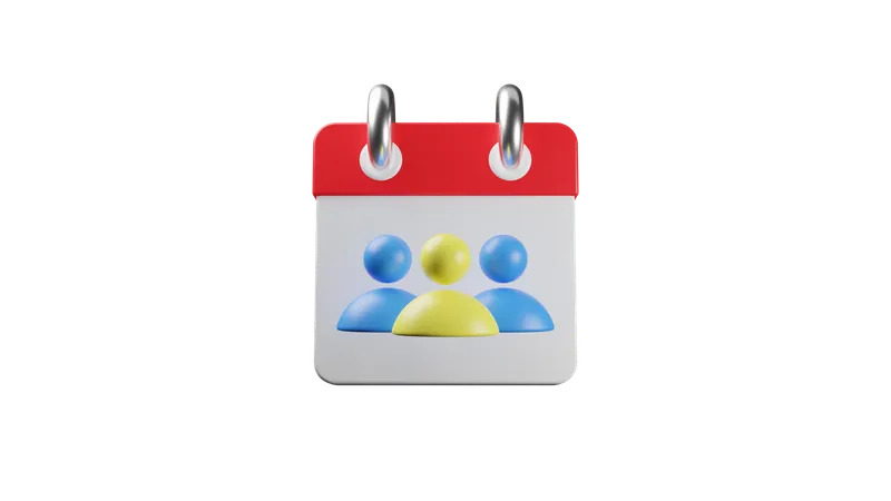 Calendar Meeting  3D Icon