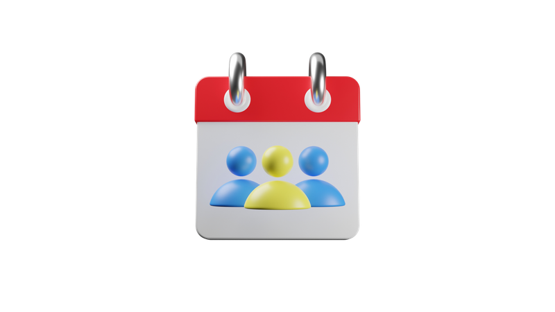 Calendar Meeting  3D Icon