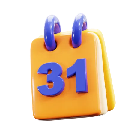 Calendar New Year  3D Icon