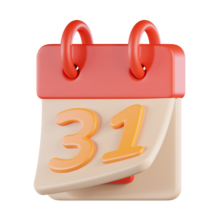 Calendar New Year  3D Icon