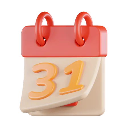 Calendar New Year  3D Icon