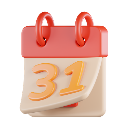 Calendar New Year  3D Icon