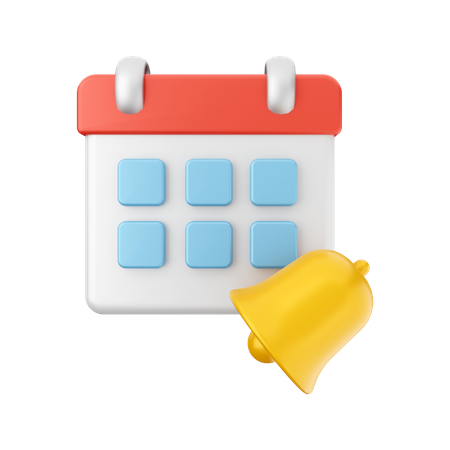 Calendar notification  3D Illustration