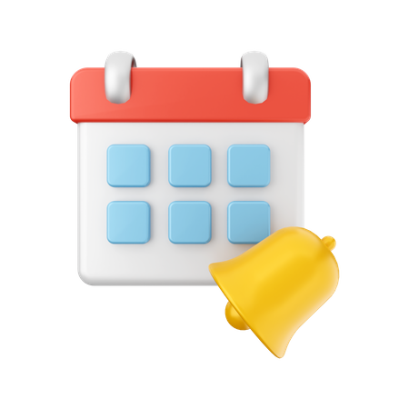 Calendar notification 3D Illustration