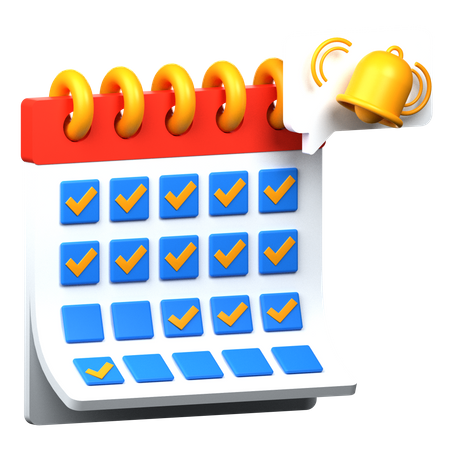 Calendar Notification  3D Icon