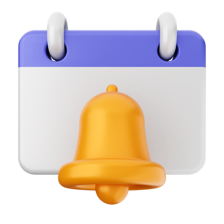 Calendar Notification Bell  3D Icon