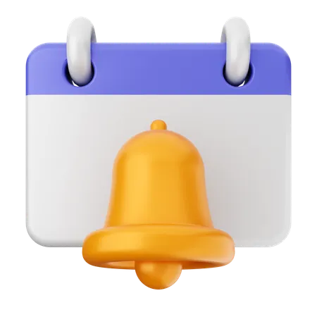 Calendar Notification Bell  3D Icon