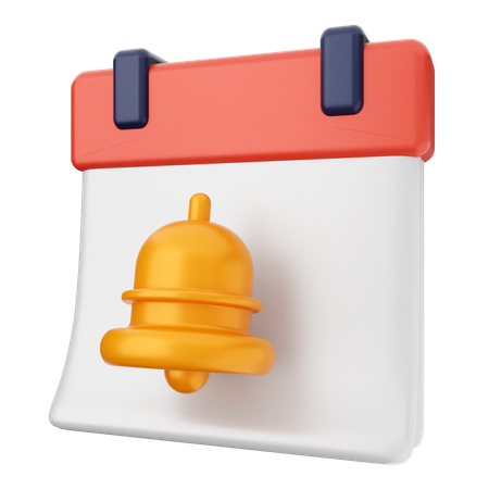 Calendar Notification Bell  3D Icon