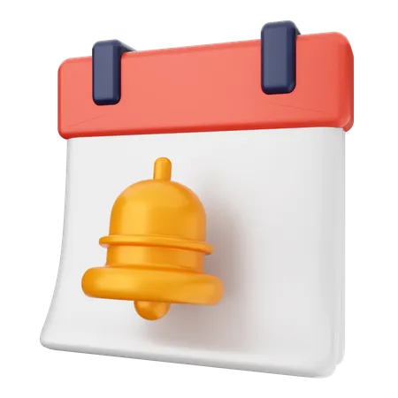 Calendar Notification Bell  3D Icon