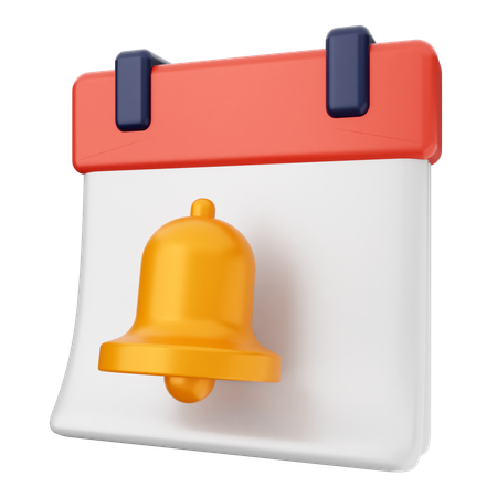 Calendar Notification Bell  3D Icon