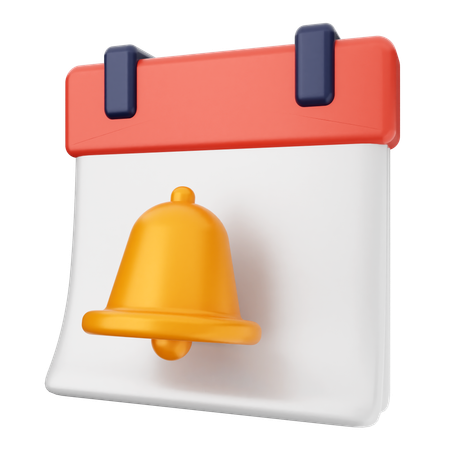 Calendar Notification Bell  3D Icon