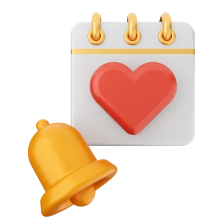 Calendar Notification Bell  3D Icon