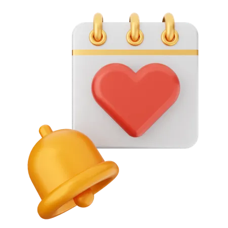 Calendar Notification Bell  3D Icon