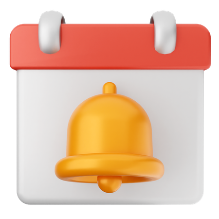 Calendar Notification Bell  3D Icon