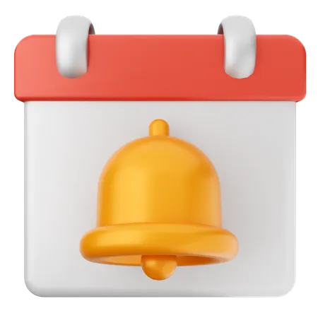 Calendar Notification Bell  3D Icon