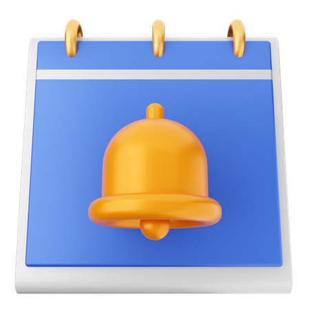 Calendar Notification Bell  3D Icon