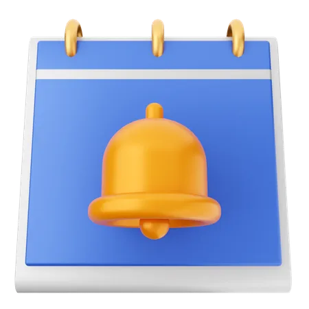 Calendar Notification Bell  3D Icon