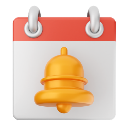 Calendar Notification Bell  3D Icon