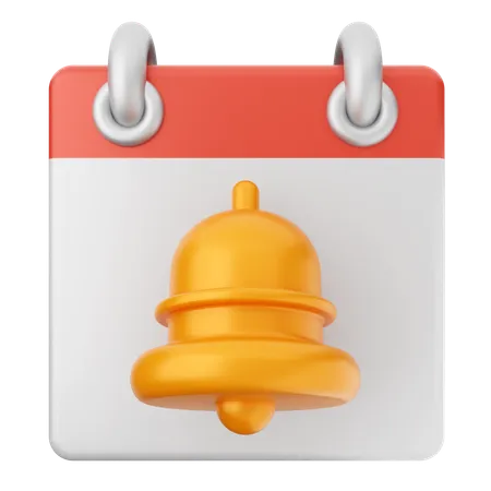 Calendar Notification Bell  3D Icon